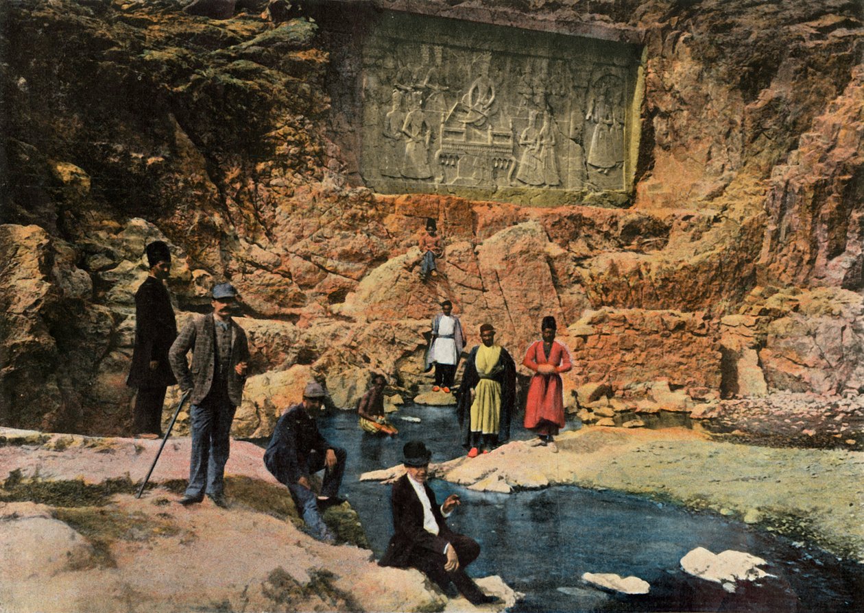 Chechan Ali. O Shah Fath Ali e seus filhos, descendentes de Fath Ali Shah, 1900. de Unbekannt