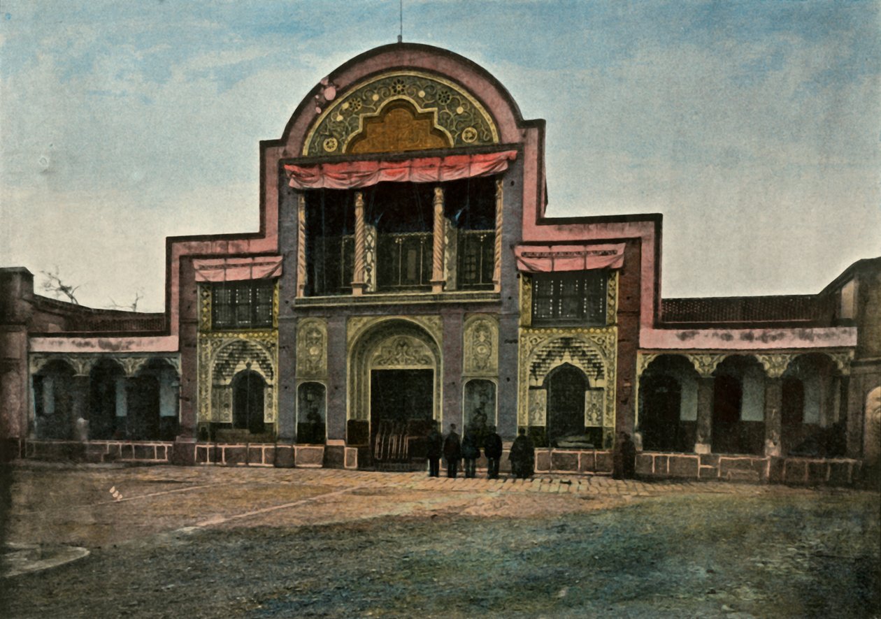 Teerã. Porte Du Palais Du Schah, portão do palácio do xá - Teerã, 1900. de Unbekannt