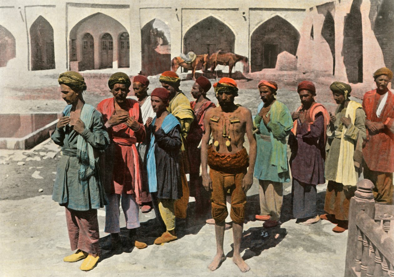 Teerã. Procissão De Mártires de Derviches, Procissão dos Mártires de Dervixe, 1900. de Unbekannt