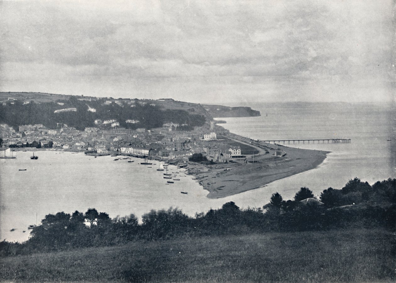 Teignmouth - Vista Geral do Dene, 1895 de Unbekannt