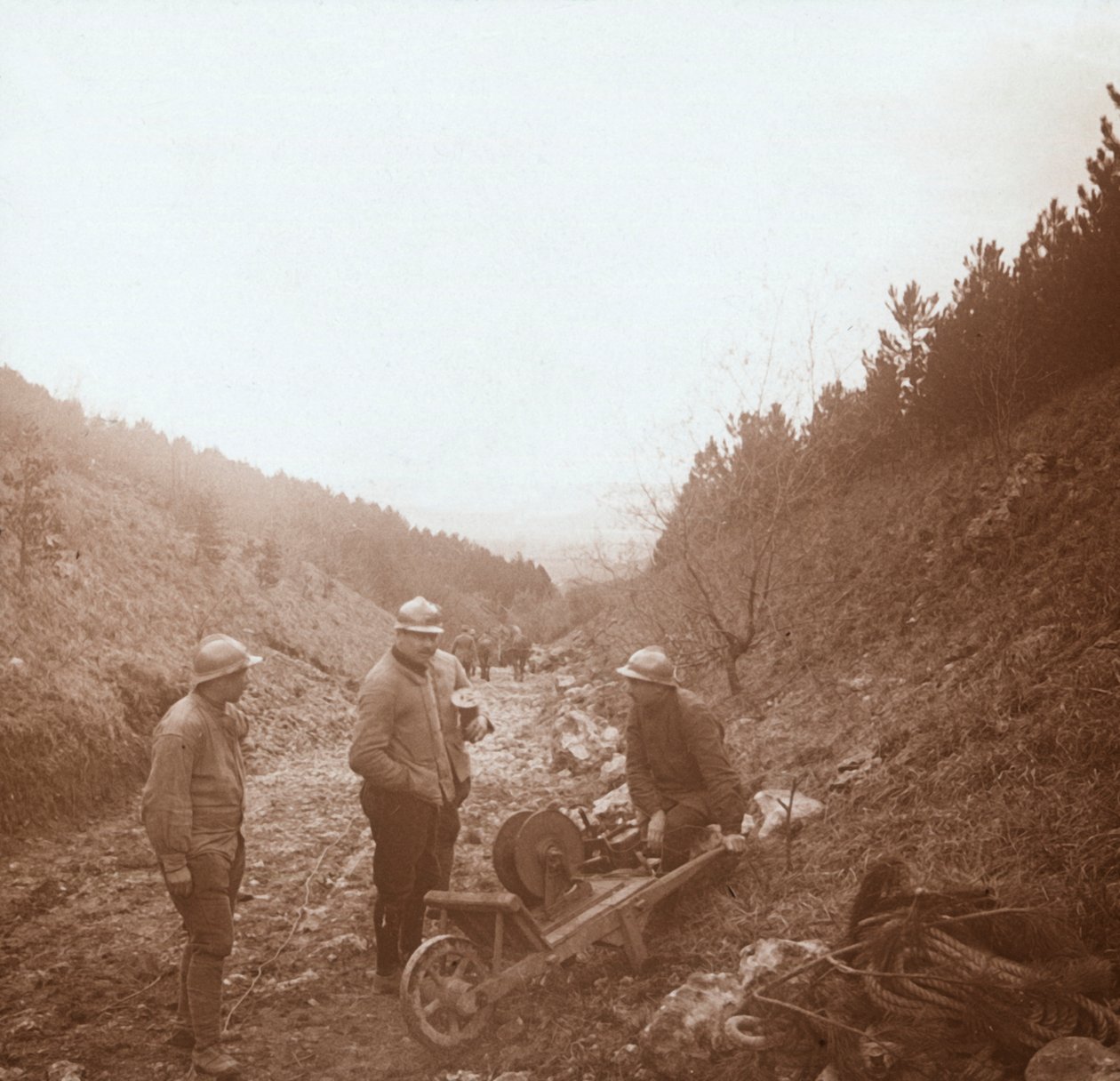 Telegrafistas, Somme, norte da França, c1914-c1918 de Unbekannt