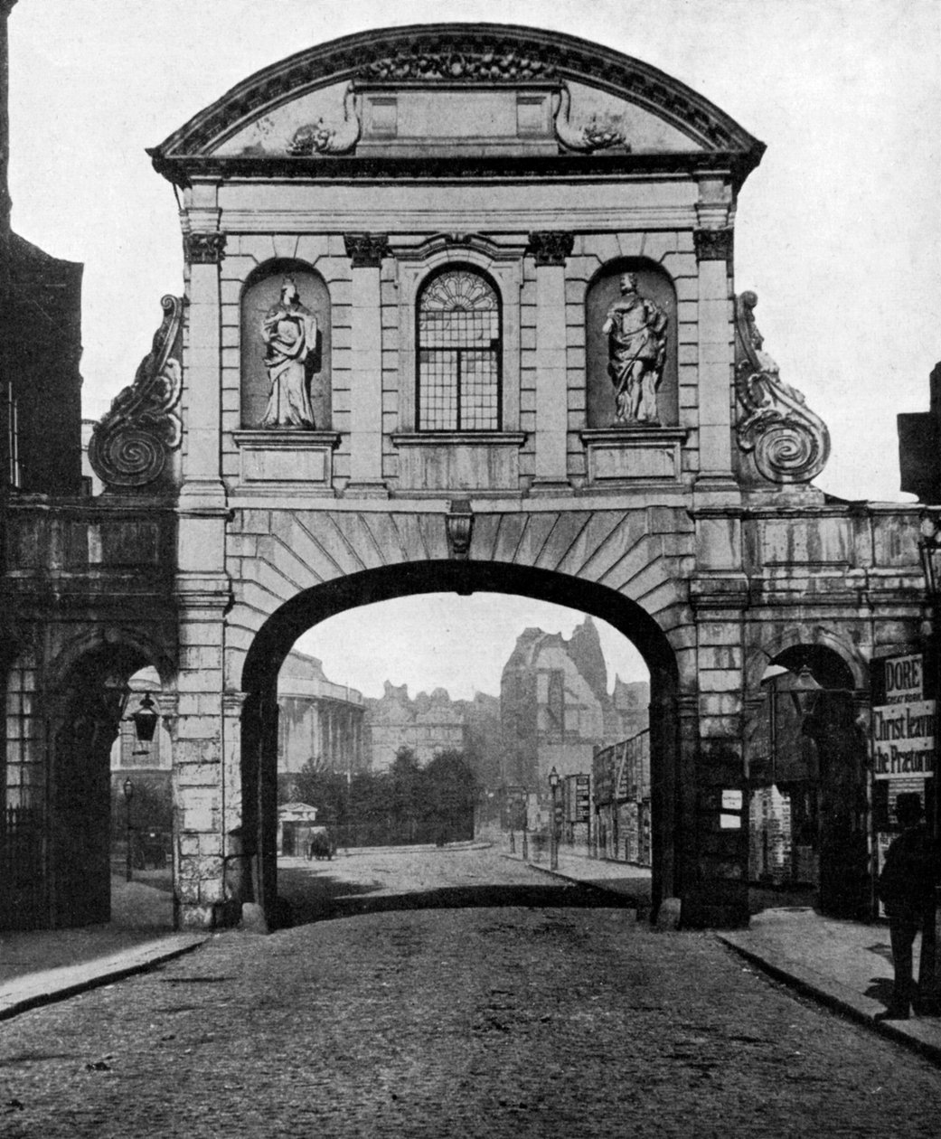 Arco do Temple Bar, no final da Fleet Street, Londres, 1877 1951 de Unbekannt