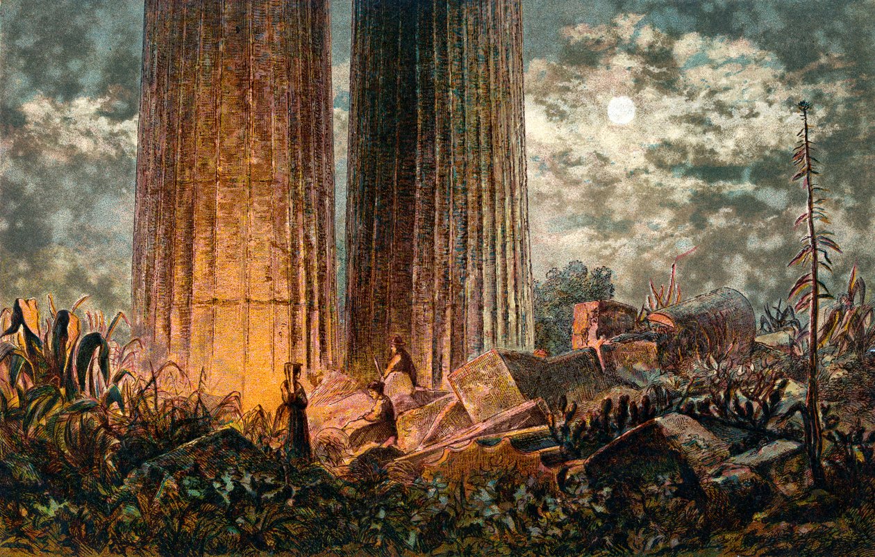 Templo dos Gigantes, Sicília, século XIX de Unbekannt