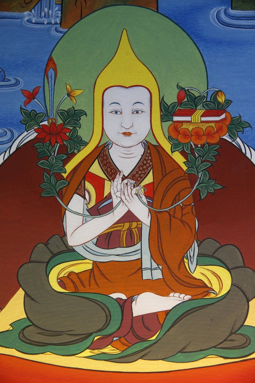 Templo dos Mil Budas Dashang Kagyu Ling congregação Pintor Monge orante, La Boulaye, França de Unbekannt