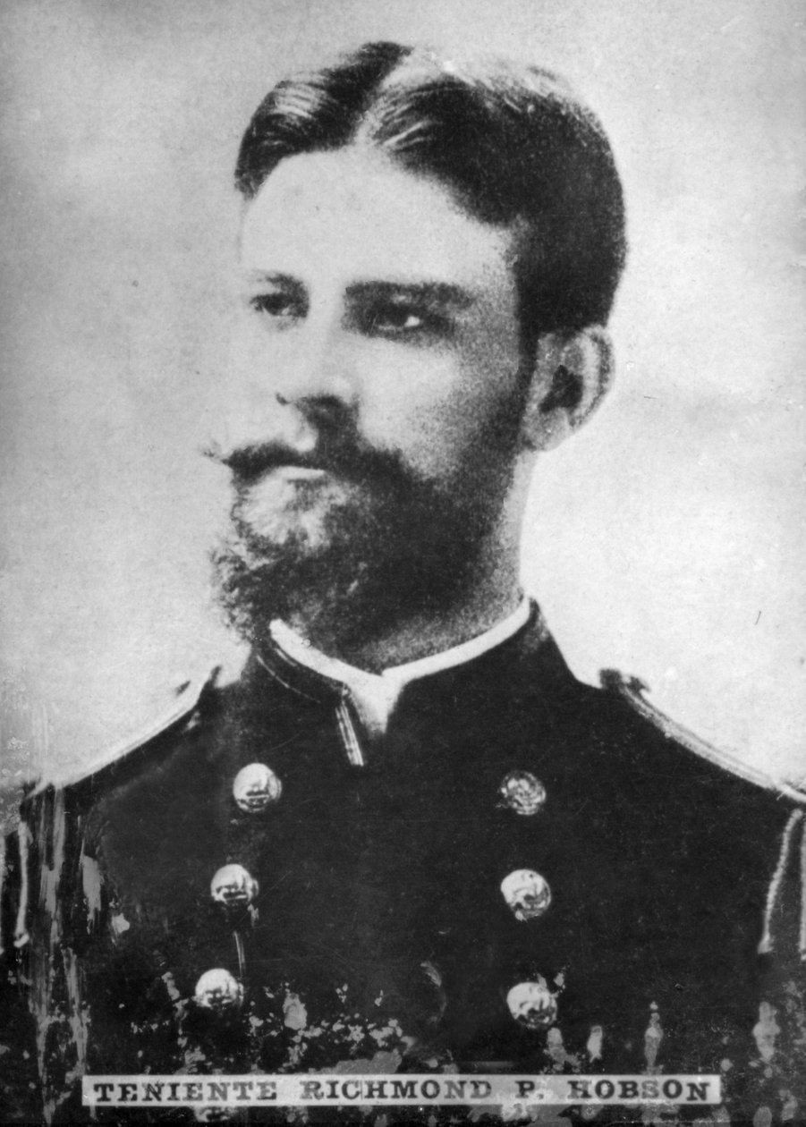 Teniente Richmond Pearson Hobson 1870-1937, Contra-Almirante da Marinha dos Estados Unidos, c1910 de Unbekannt
