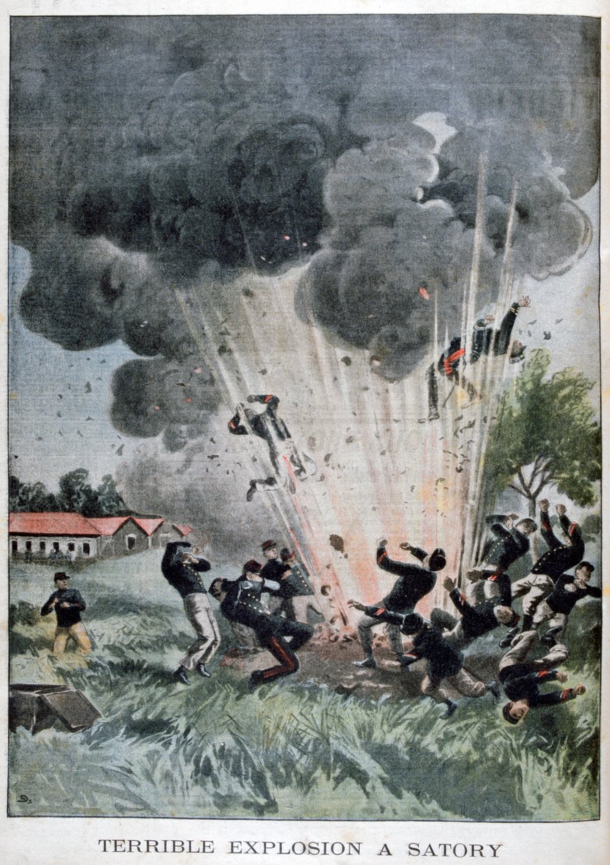 Terrível explosão em Satory, França, 1902 de Unbekannt