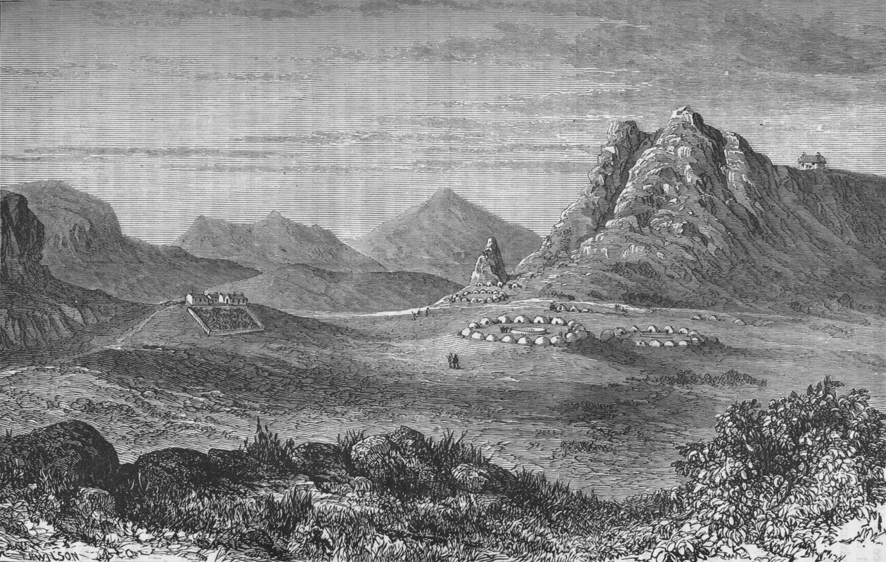 Thaba Bosigo, a Fortaleza dos Basutos, c1880 de Unbekannt