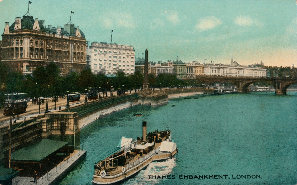 Thames Embankment, Londres, c1910. de Unbekannt