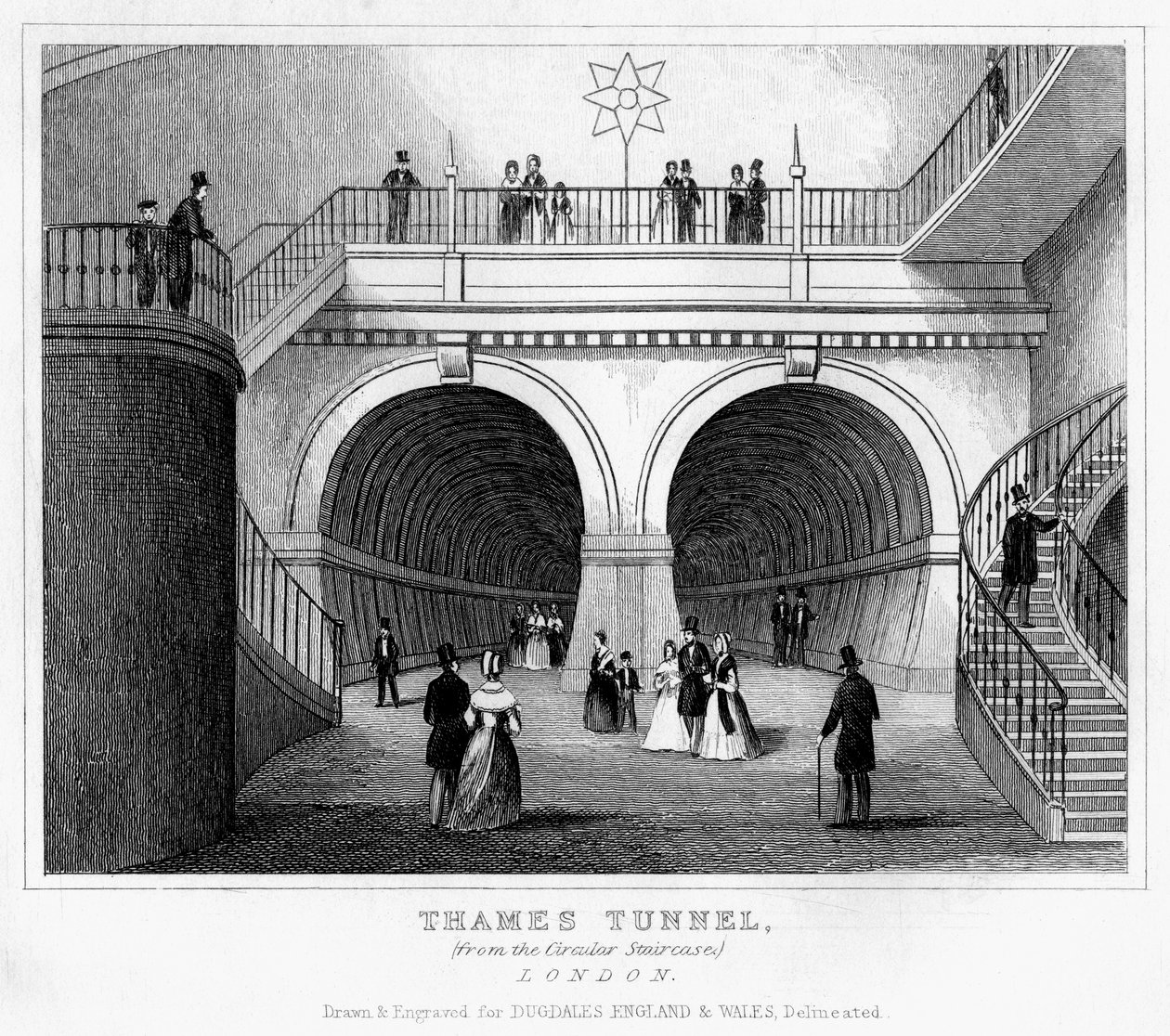 Thames Tunnel, Londres, século XIX de Unbekannt