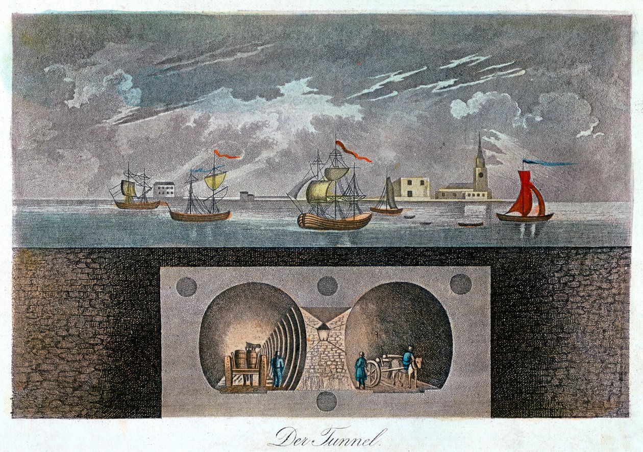 Túnel do Tamisa, c1830 de Unbekannt