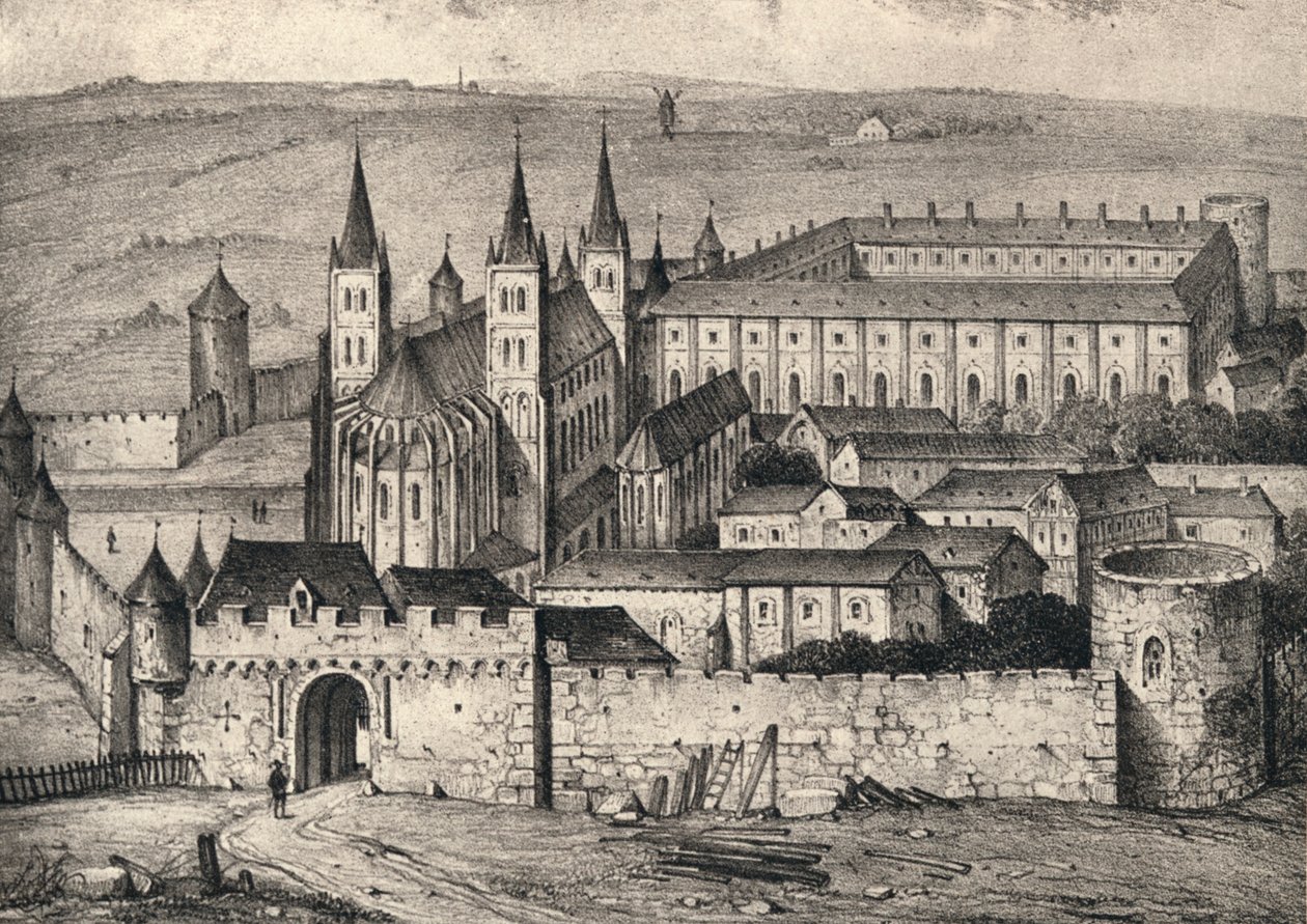 A Abadia de St Germain-des-Prés no século XIV, 1915 de Unbekannt