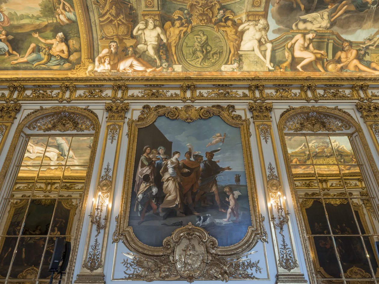 O rapto de Helene por Paris, cópia das oficinas do Louvre de Unbekannt