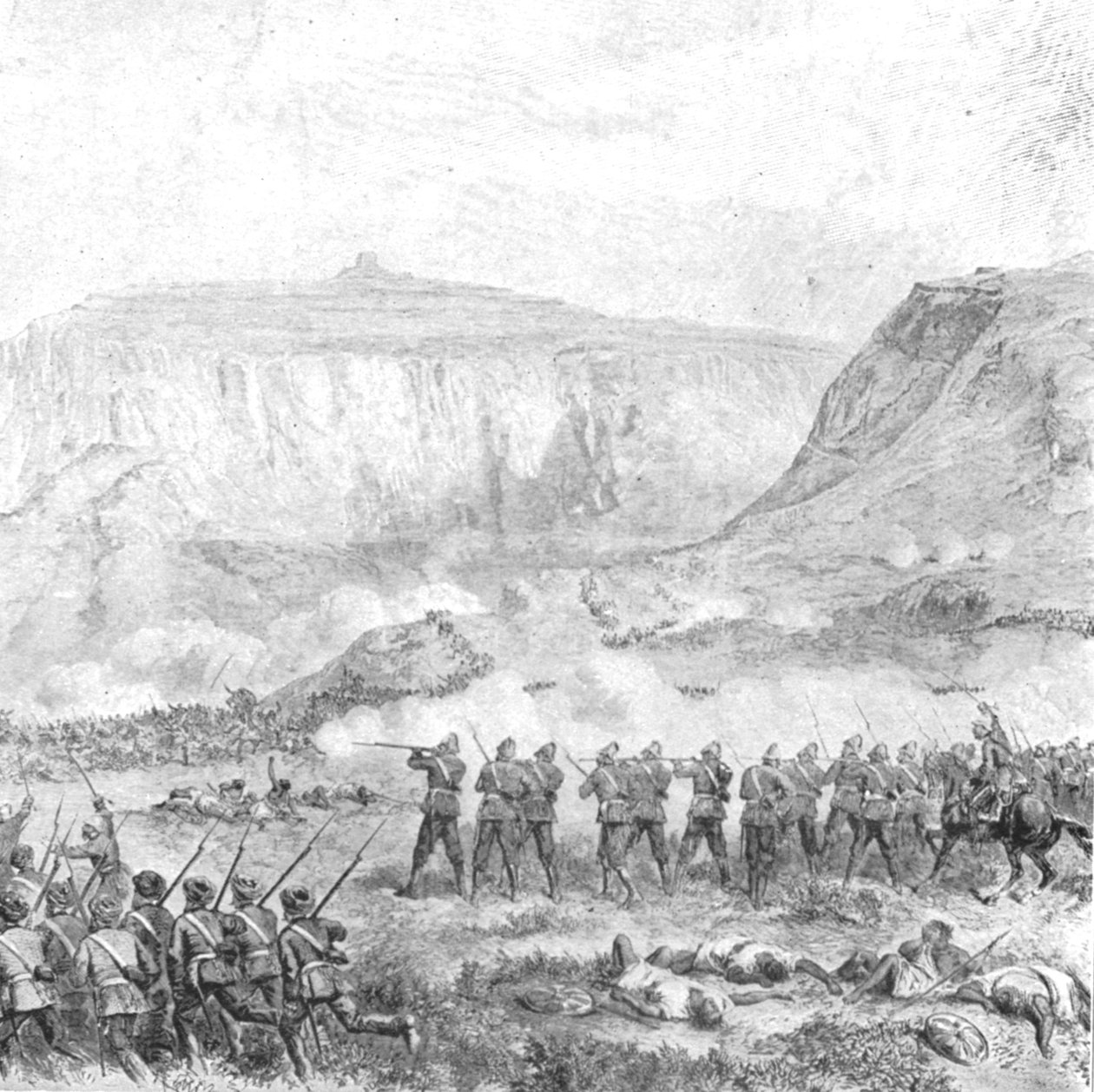 Expedição Abissínia, 1868: Batalha de Arogee, na Sexta-feira Santa, 10 de abril de 1901. de Unbekannt