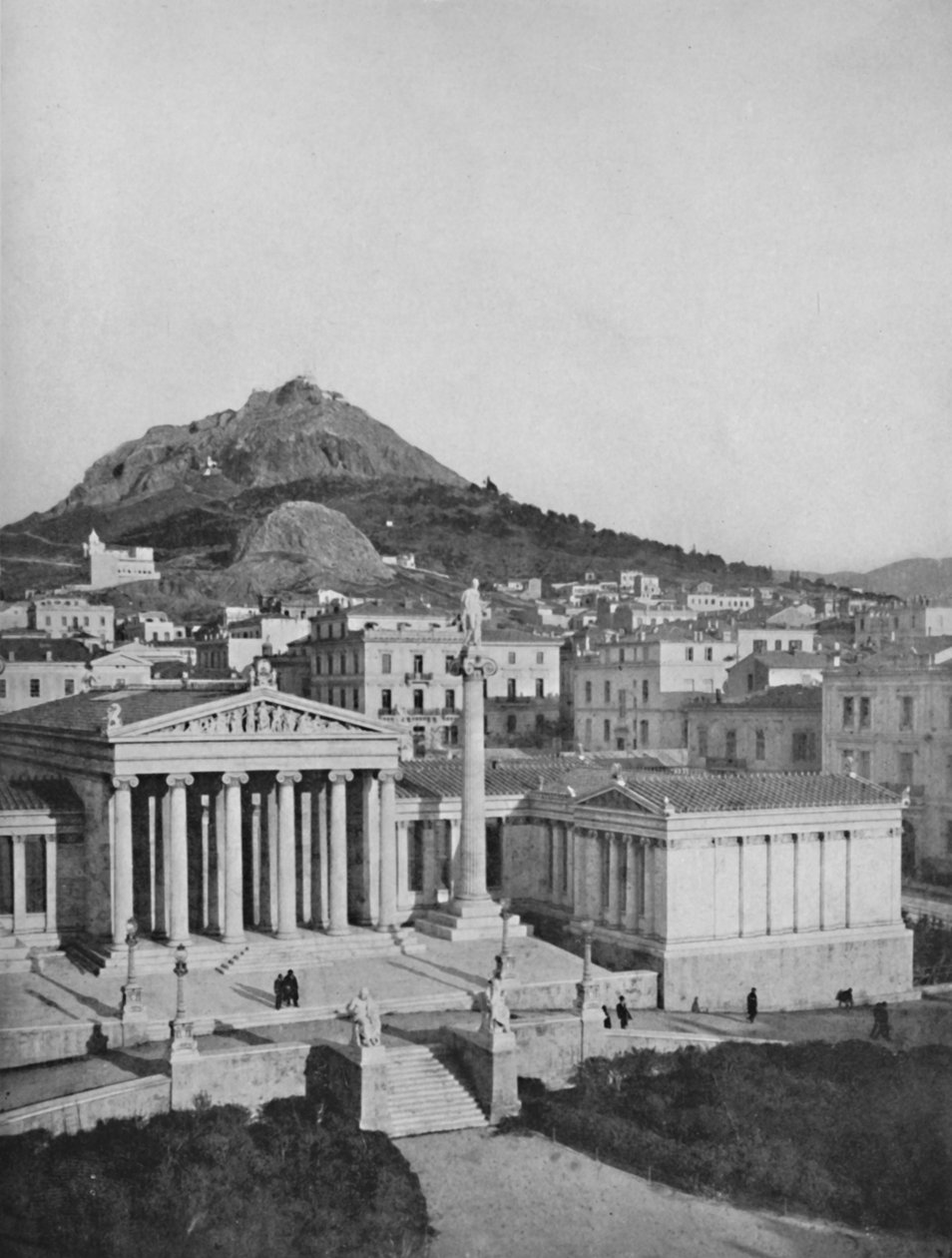 A Academia, Monte Lycabettus em segundo plano, 1913 de Unbekannt