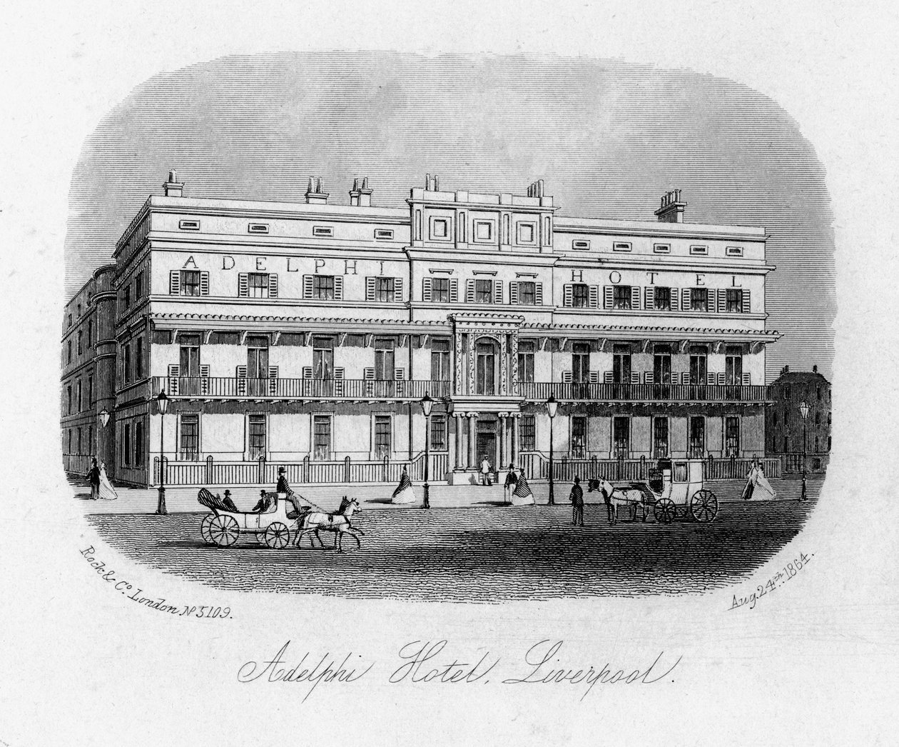 The Adelphi Hotel, Liverpool, Merseyside, 1864 de Unbekannt