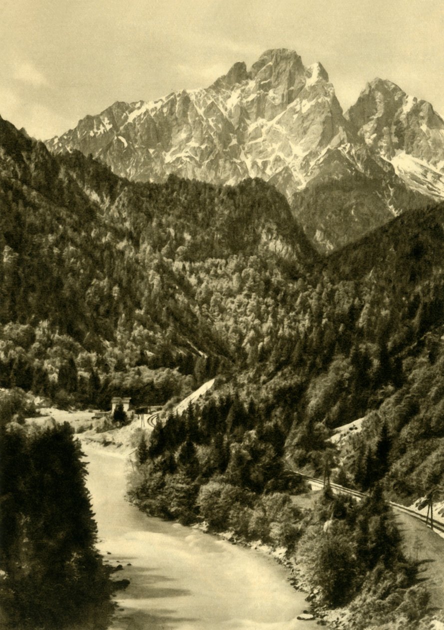 O Admonter Reichenstein, Parque Nacional Gesäuse, Styria, Áustria, c1935. de Unbekannt
