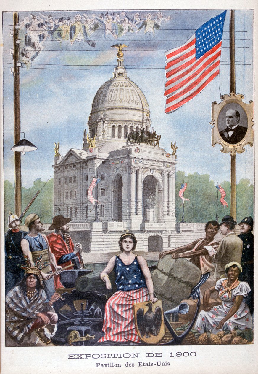 O pavilhão americano na Exposição Universal de 1900, Paris, 1900 de Unbekannt