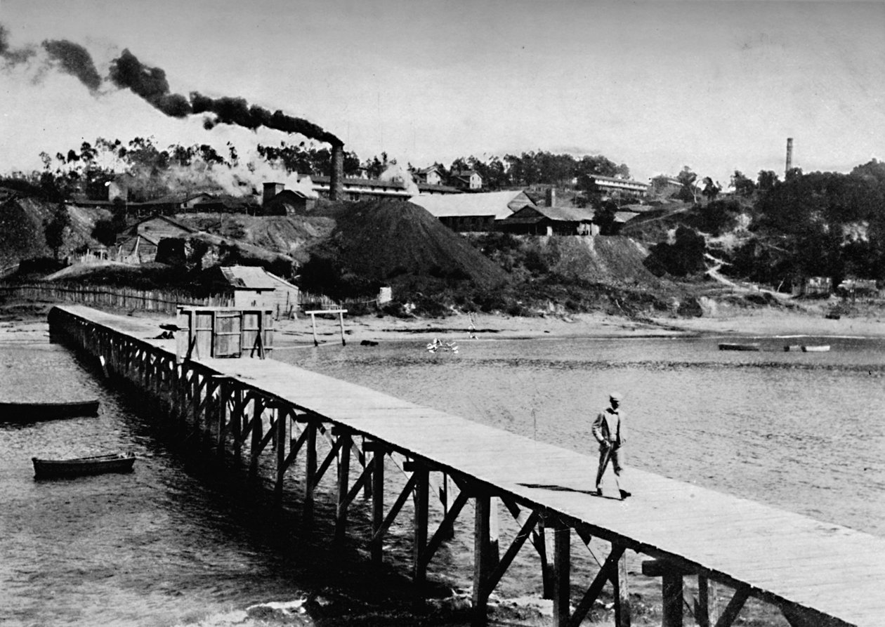 Hoje, o distrito de Arauco, cais de Lota, 1911 de Unbekannt