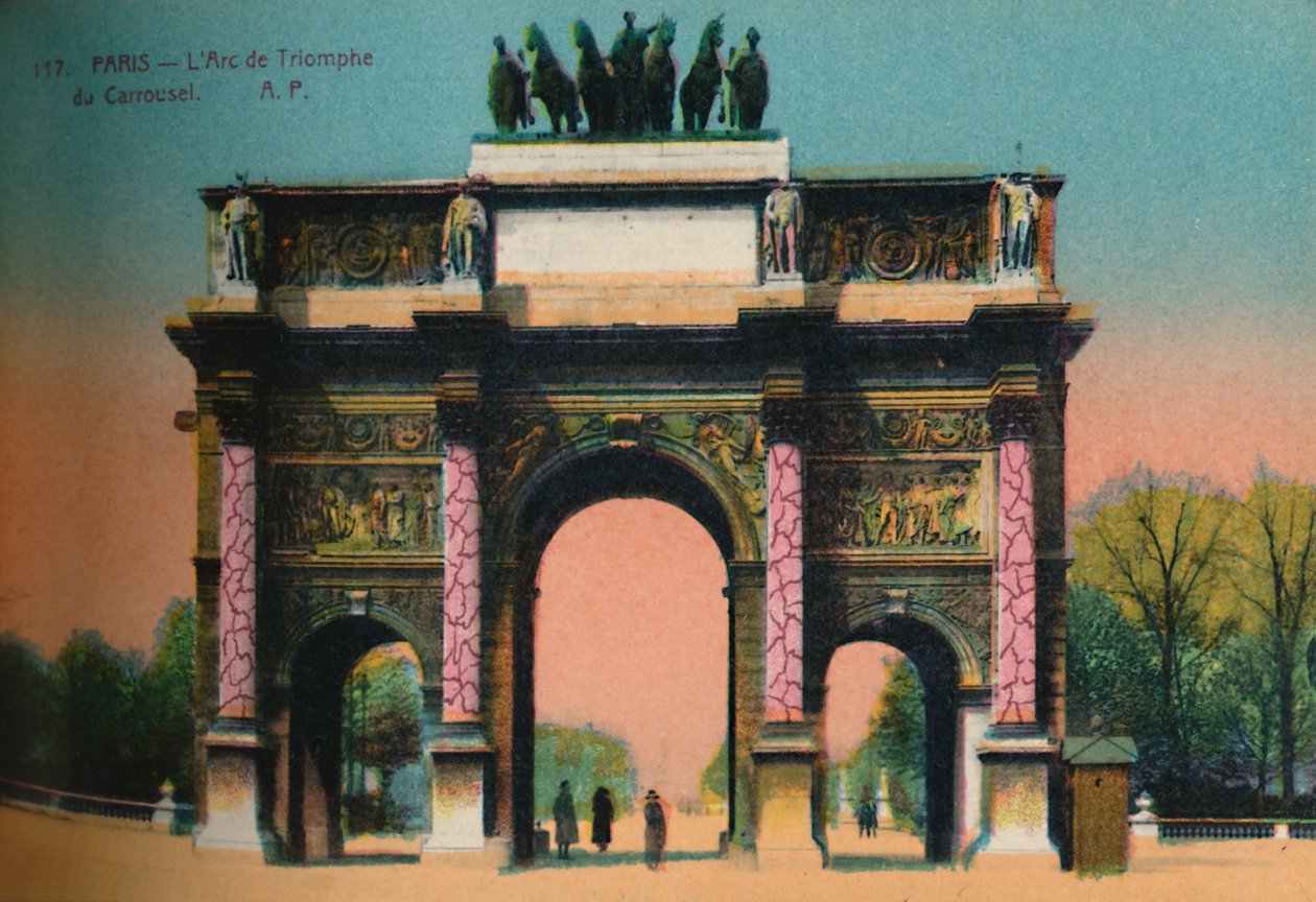 O Arco do Triunfo do Carrossel, Paris, c1920 de Unbekannt