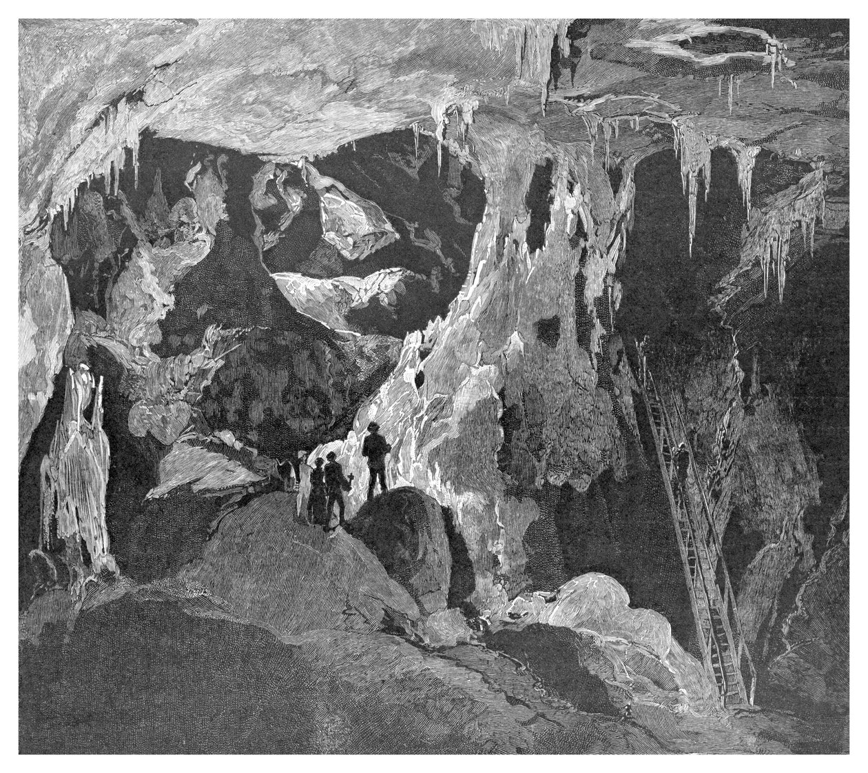 The Arch Cave olhando para o norte, Jenolan Caves, Nova Gales do Sul, Austrália, 1886 de Unbekannt