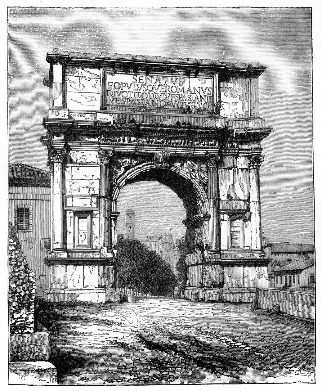 O Arco de Tito, Roma, Itália, 1882 de Unbekannt