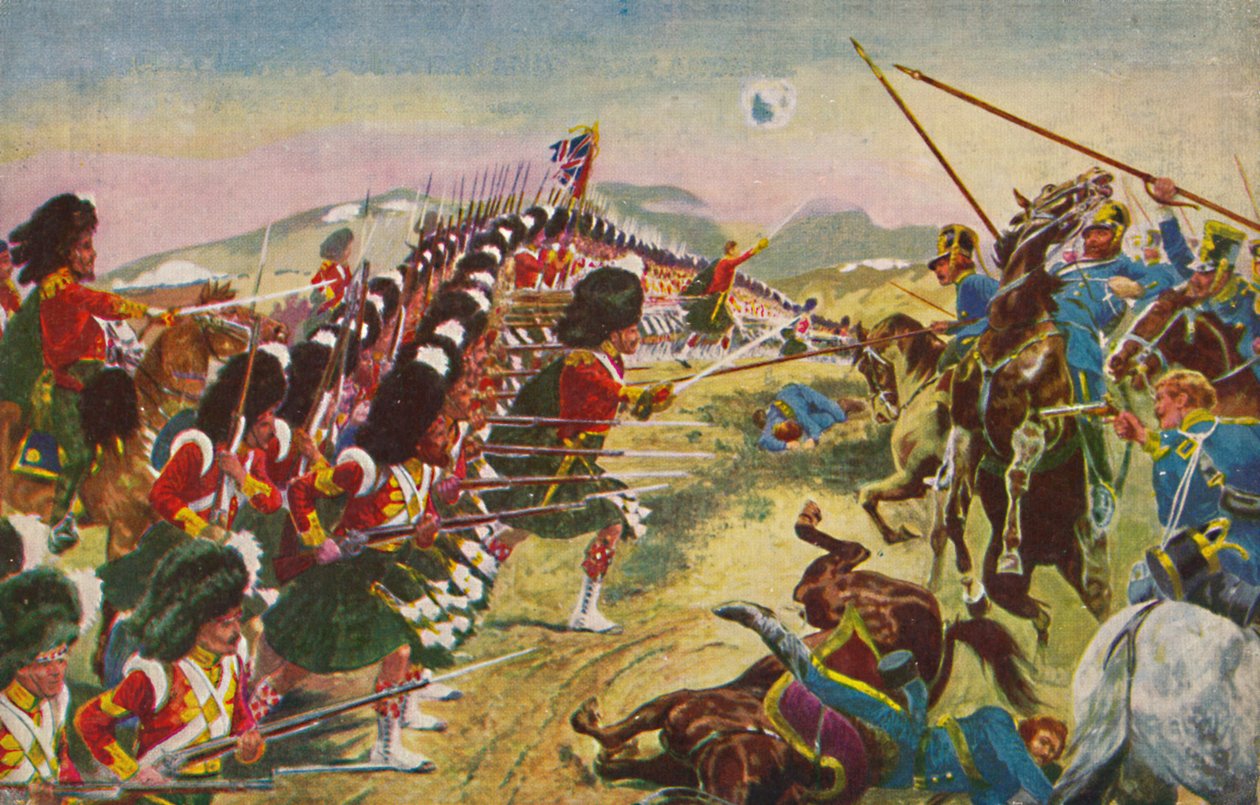 Os Highlanders de Argyll & Sutherland. A fina linha vermelha em Balaclava, 1854, 1939 de Unbekannt