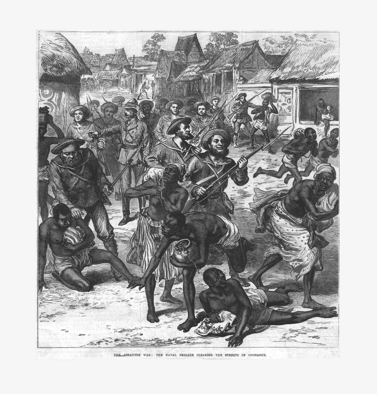 A Guerra Ashantee: a Brigada Naval que Limpa as Ruas de Coomassie, 1874. de Unbekannt