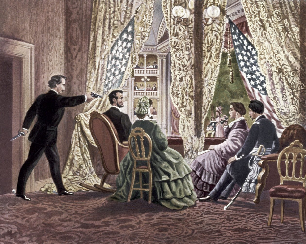O assassinato de Abraham Lincoln, 1865 de Unbekannt