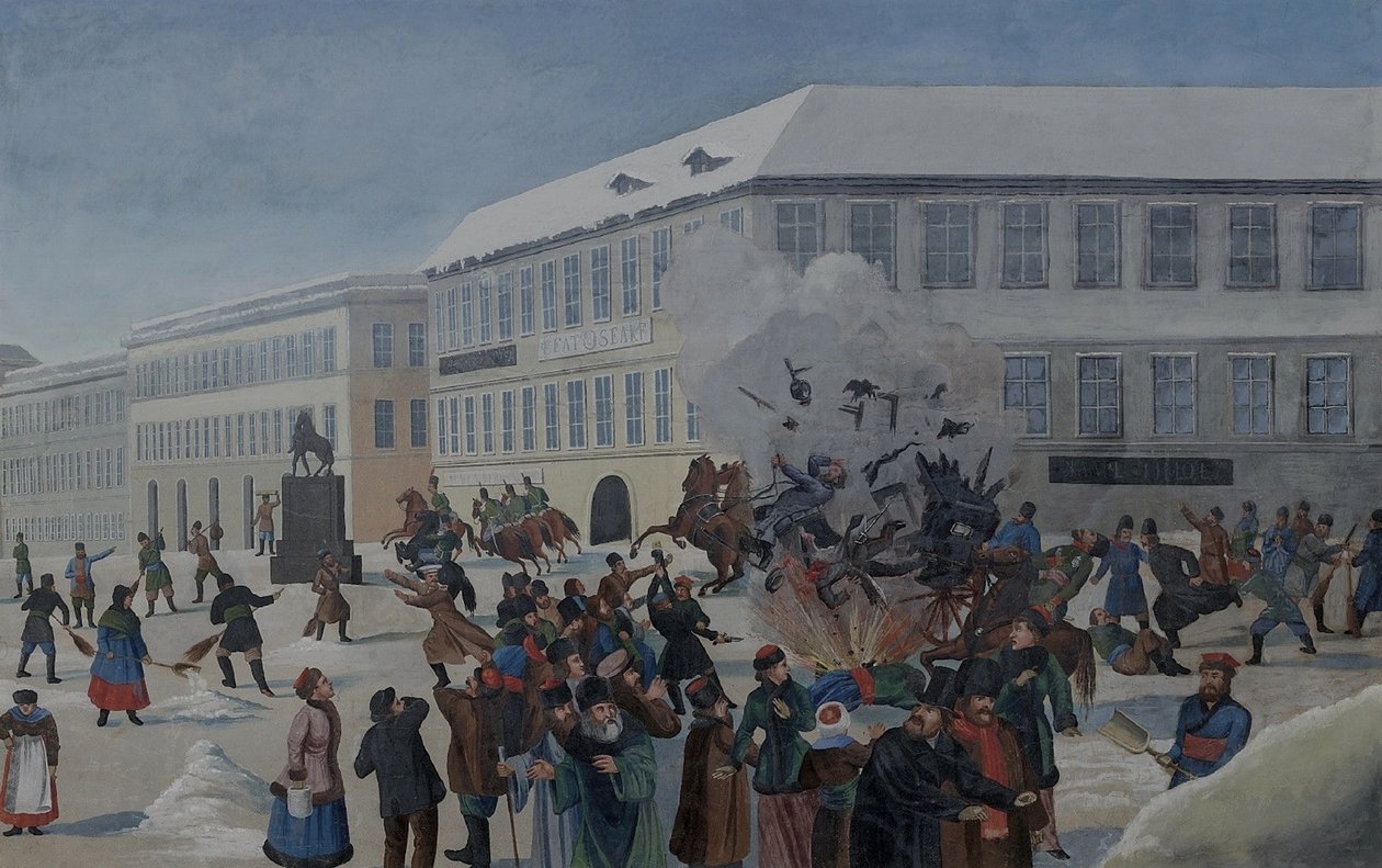 O assassinato de Alexandre II em 13 de março de 1881 de Unbekannt