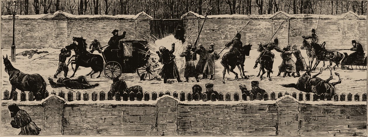 O assassinato de Alexandre II em 13 de março de 1881, 1881. de Unbekannt