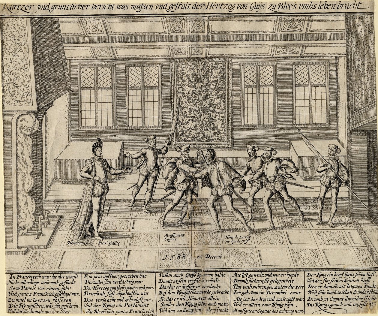 O Assassinato do Duque de Guise, 1588 de Unbekannt