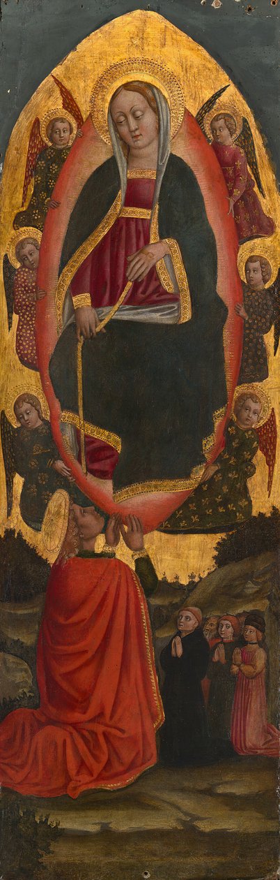 A Assunção da Virgem com os Santos de um retábulo agostiniano, 145075. de Unbekannt
