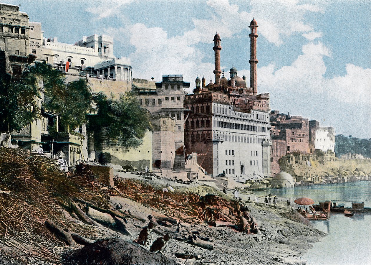 A Mesquita Aurangzeb, Varanasi, Índia, c1890 de Unbekannt