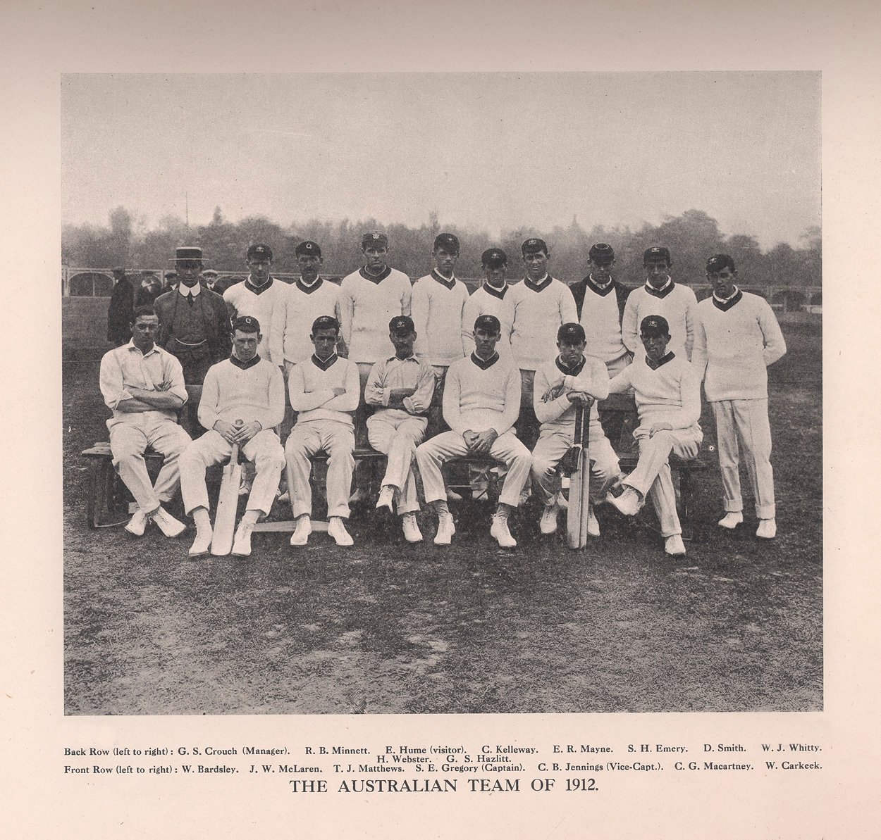 A equipe australiana de críquete de 1912 de Unbekannt