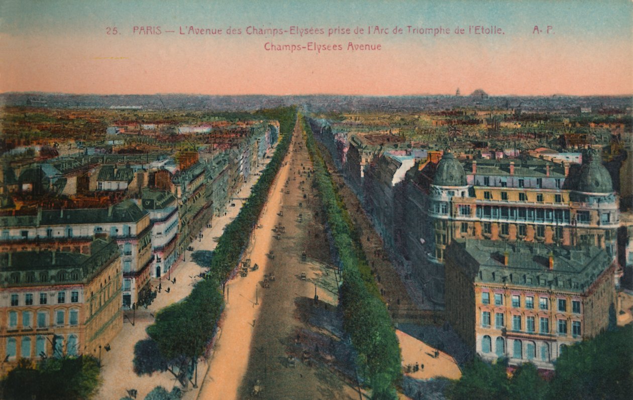 A Avenue des Champs-Elysees, Paris, c1920 de Unbekannt