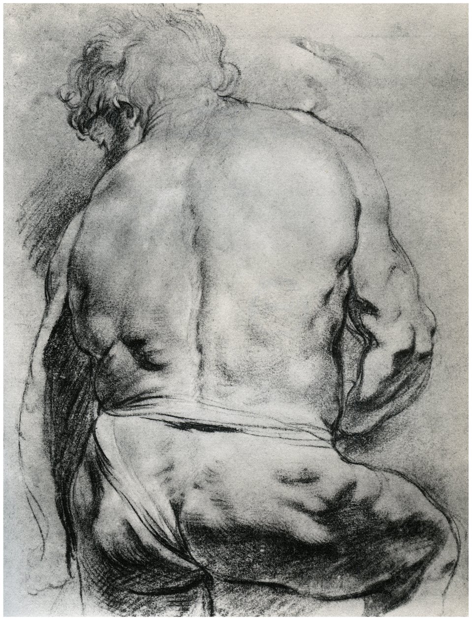 As costas de um homem nu, c1610 1958 de Unbekannt