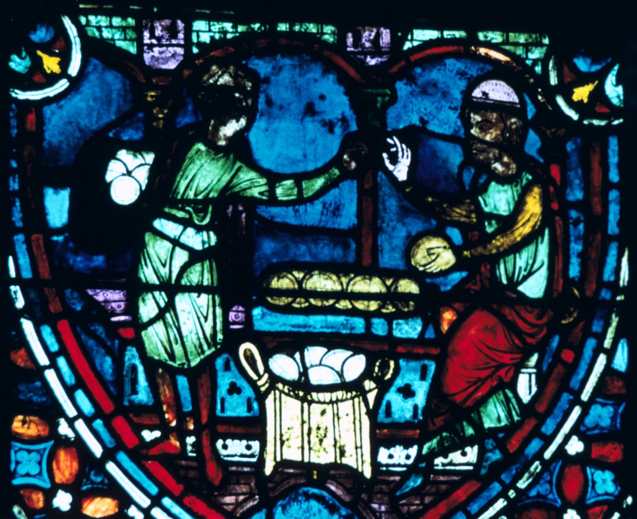 Os padeiros, vitral, Catedral de Chartres, França, 1194-1260 de Unbekannt