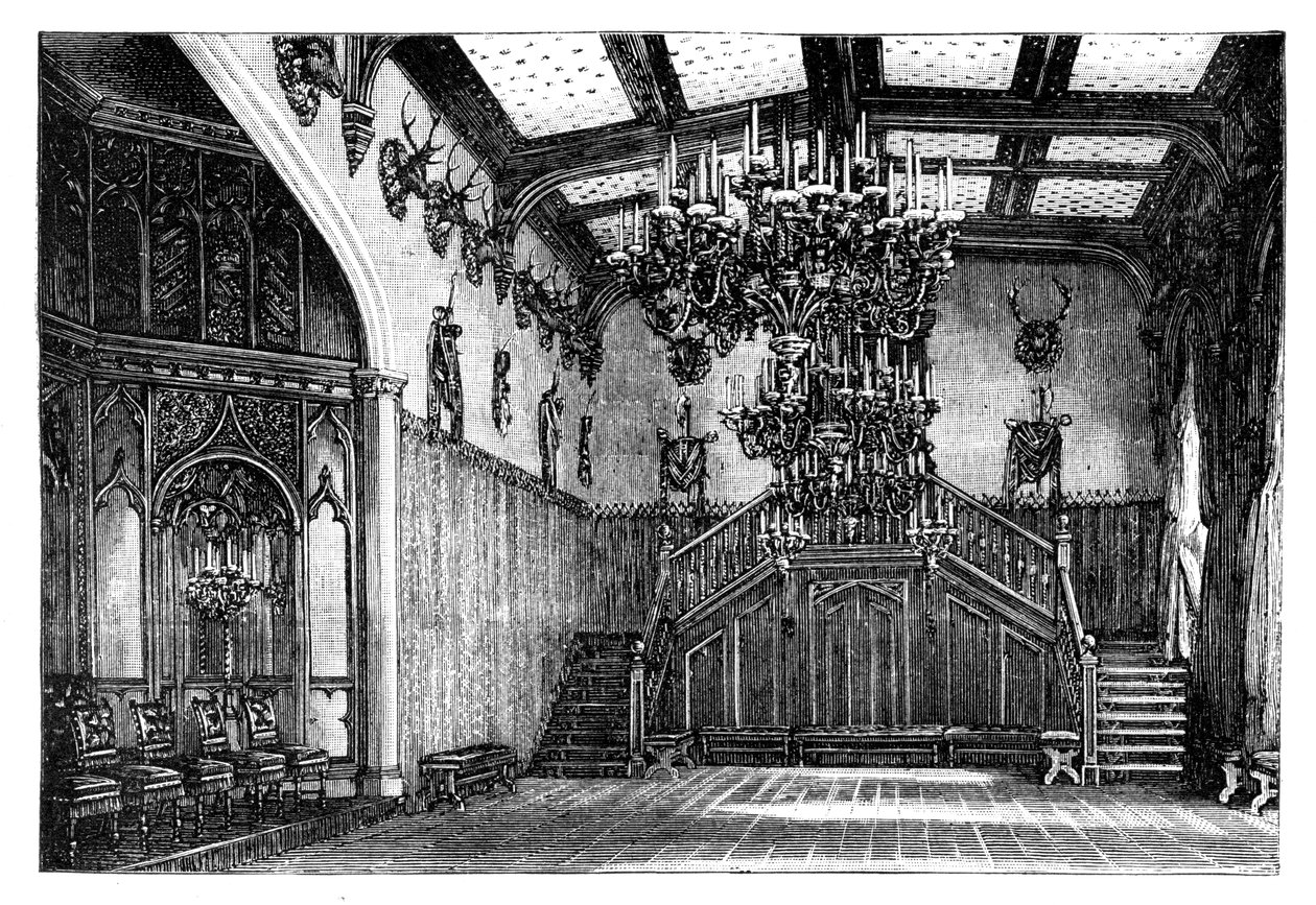 O salão de baile, castelo de Balmoral, Escócia de Unbekannt