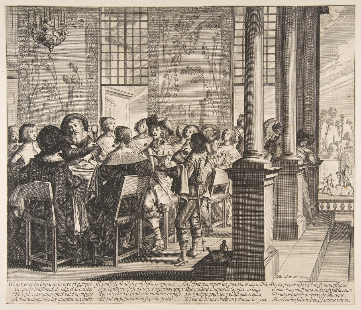 O banquete para o retorno do filho pródigo, ca. 1636 de Unbekannt