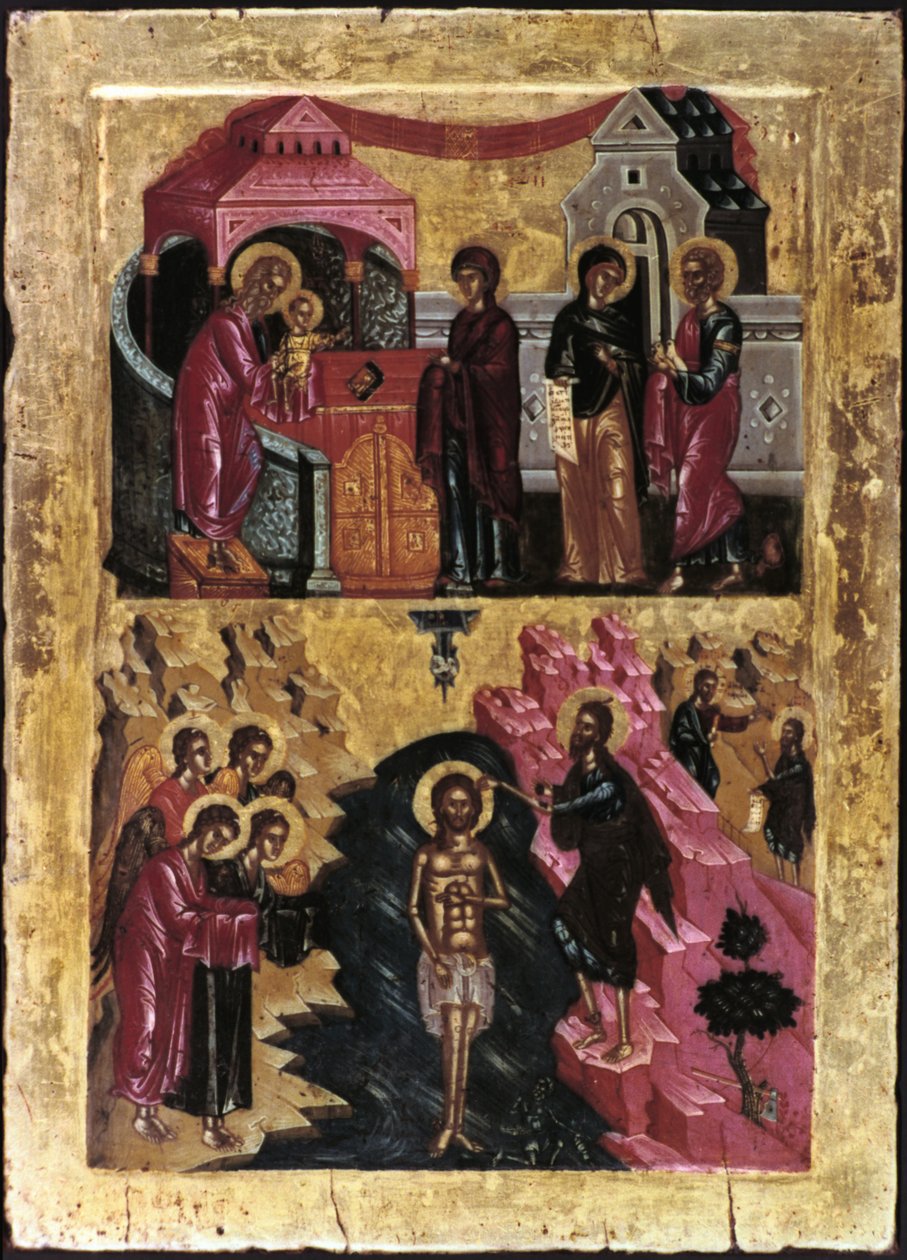 O Batismo de Cristo, século XVI de Unbekannt