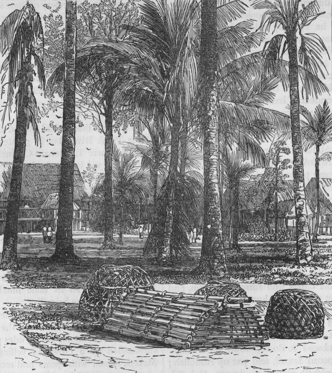 O quartel na residência, com sepulturas do Sr. Birch e Capitão Innes, 1876, c1880 de Unbekannt