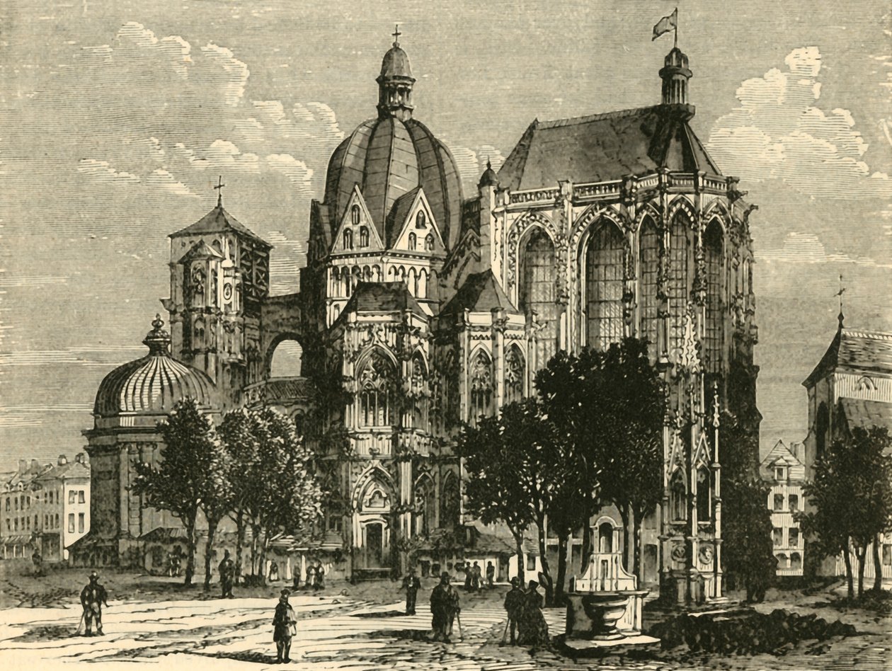 A Basílica de Aachen, ou Aix-La-Chapelle, 1890. de Unbekannt