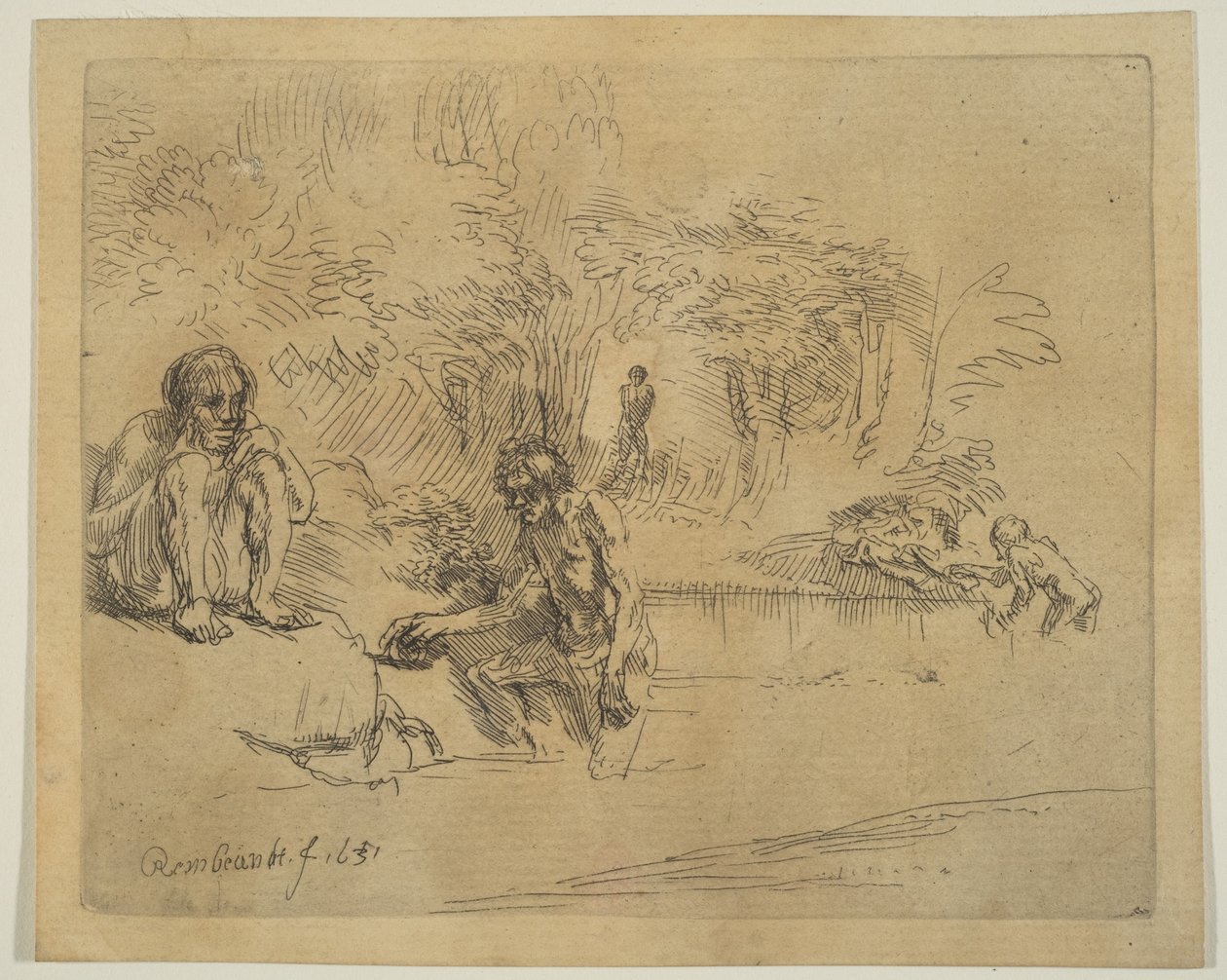 Os banhistas, 1651. de Unbekannt