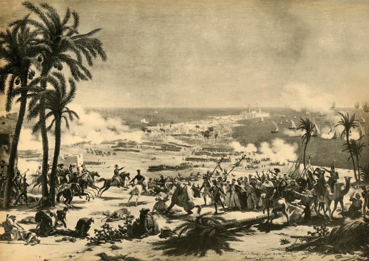 A Batalha de Aboukir, 25 de julho de 1799, 1921. de Unbekannt