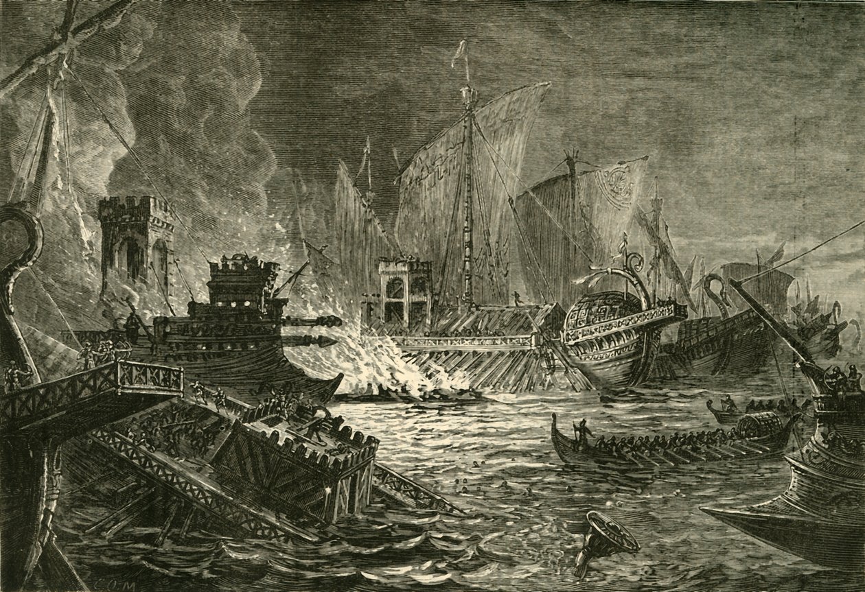 A Batalha de Actium, 1890. de Unbekannt