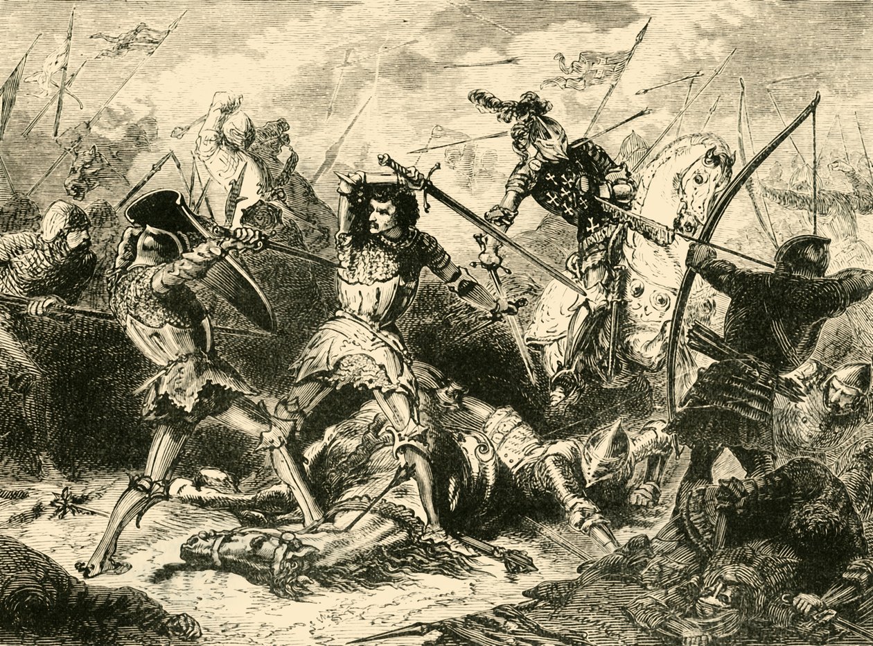 A Batalha de Agincourt, 1415, 1890. de Unbekannt