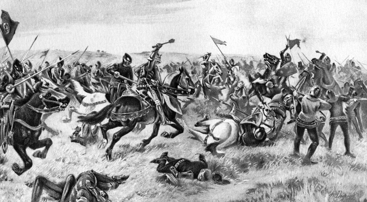 A Batalha de Agincourt, 25 de outubro de 1415, 1910 de Unbekannt