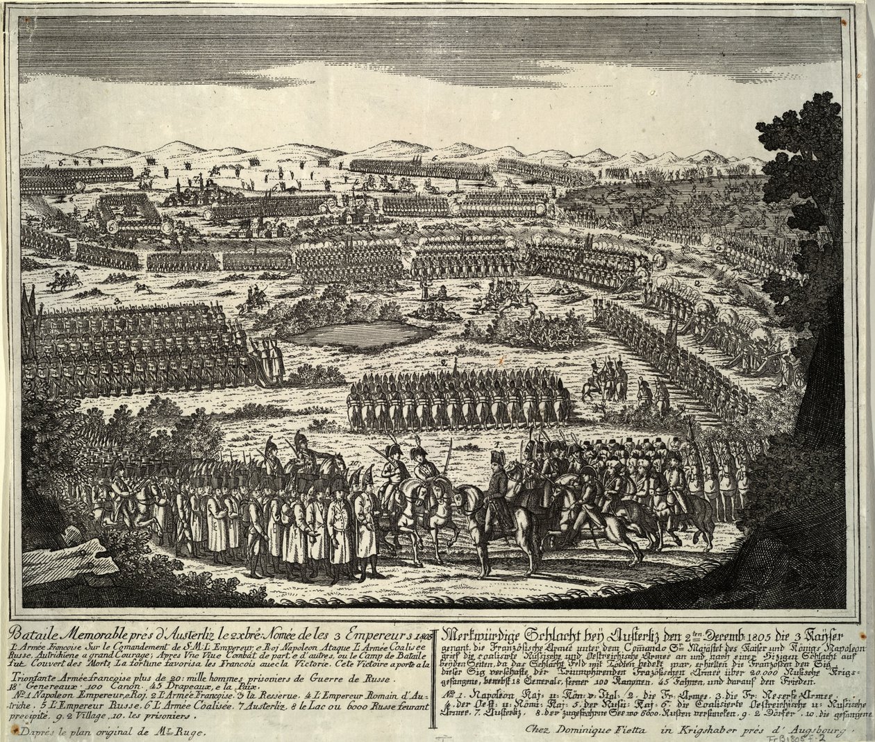 A Batalha de Austerlitz em 2 de dezembro de 1805, 1805 de Unbekannt