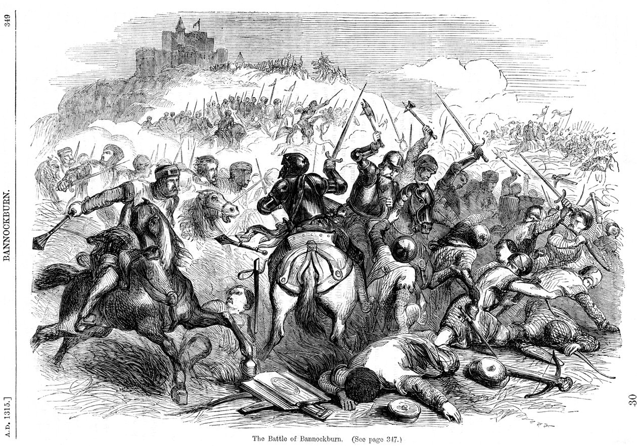 A Batalha de Bannockburn, 24 de junho de 1314 de Unbekannt