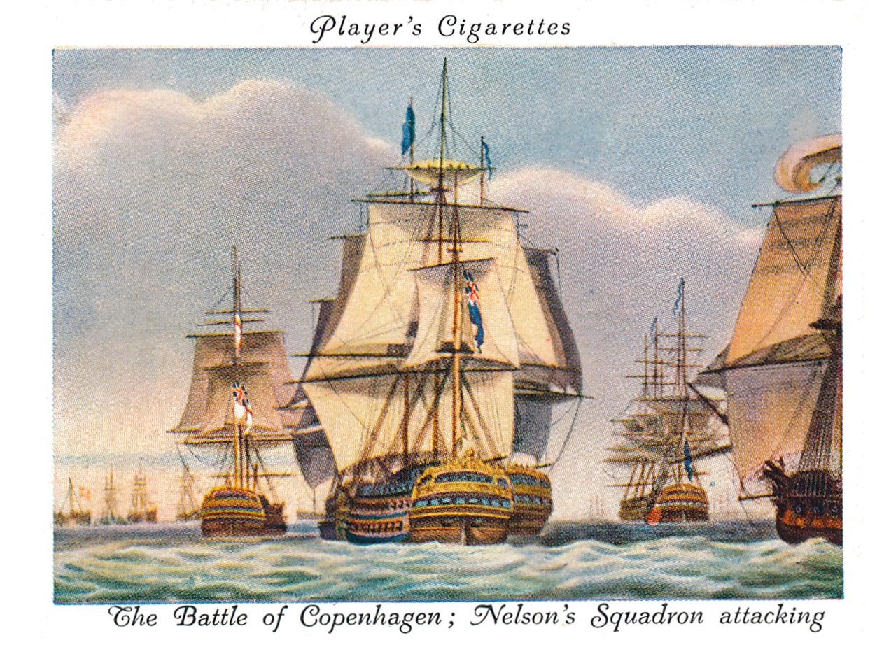 A Batalha de Copenhague, Nelsons Squadron atacando, 1936. de Unbekannt